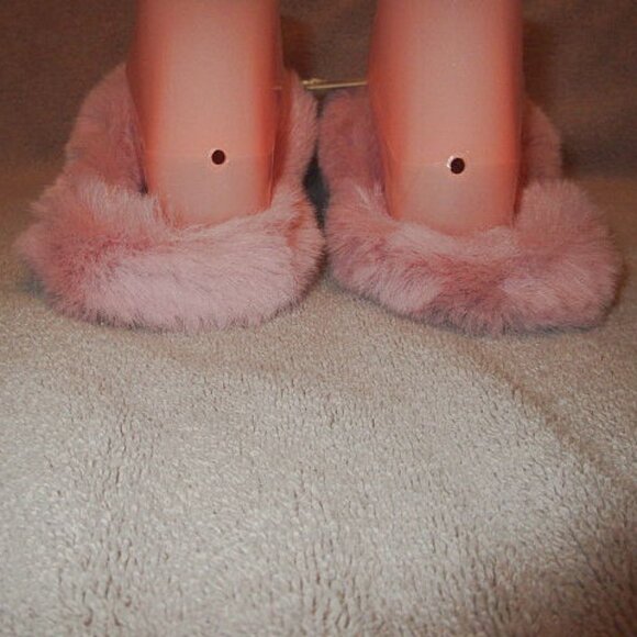 Cozy Plush Boudoir Slippers Size 9.5 40 Slip On Slide Coquette Soft Girl NWT - Picture 6 of 9